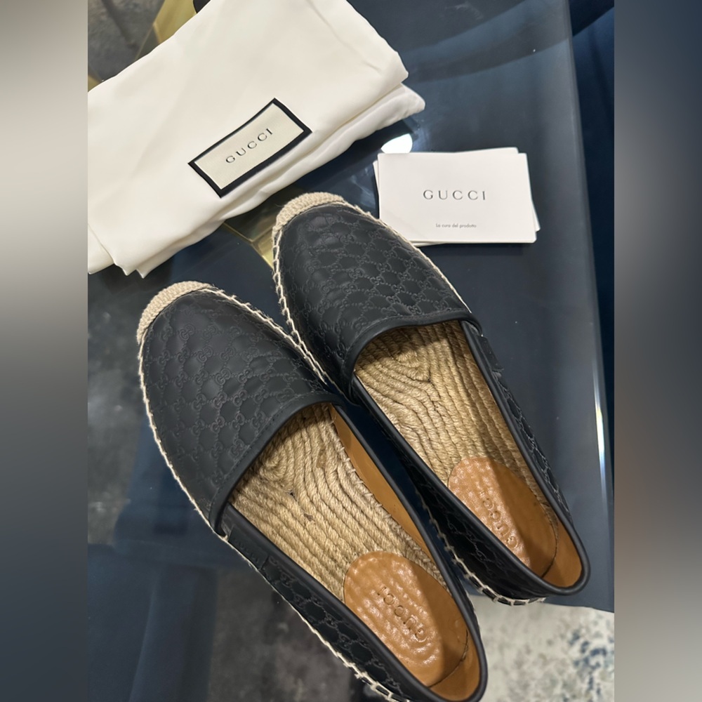 GG leather Espadrille